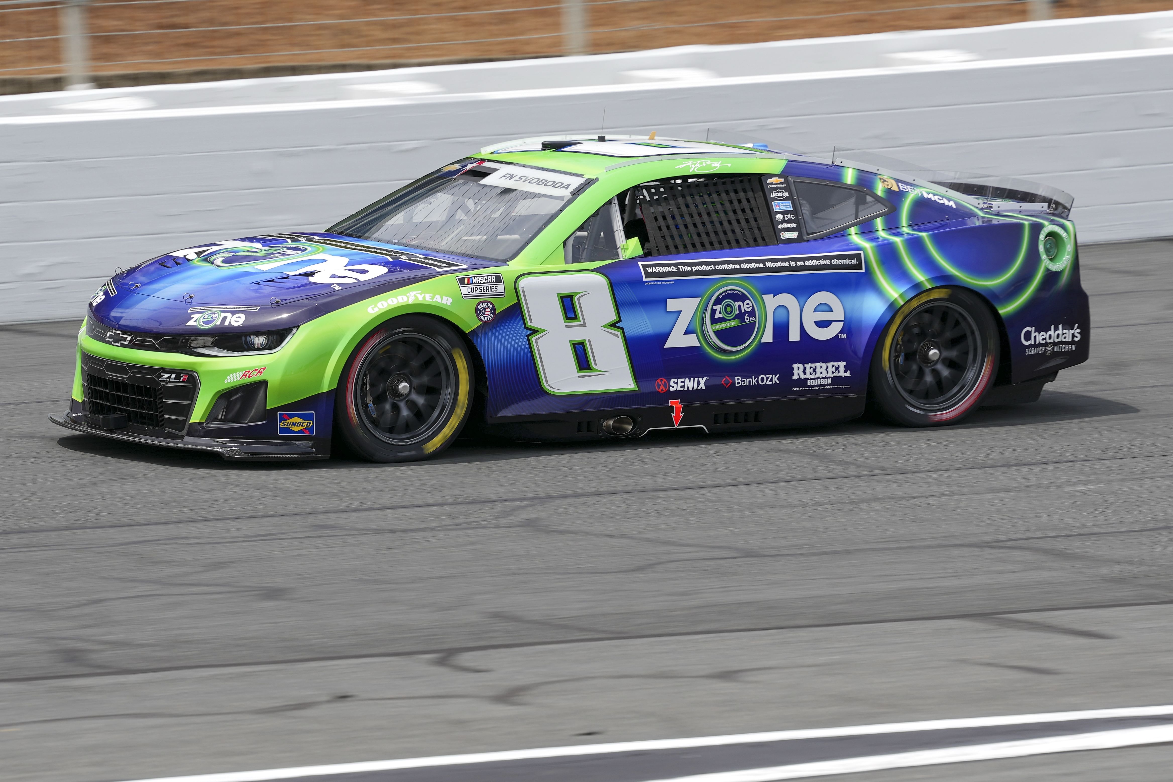 Kyle Busch driving the #8 RCR Chevrolet at Charlotte Motor Speedway - Source: Imagn
